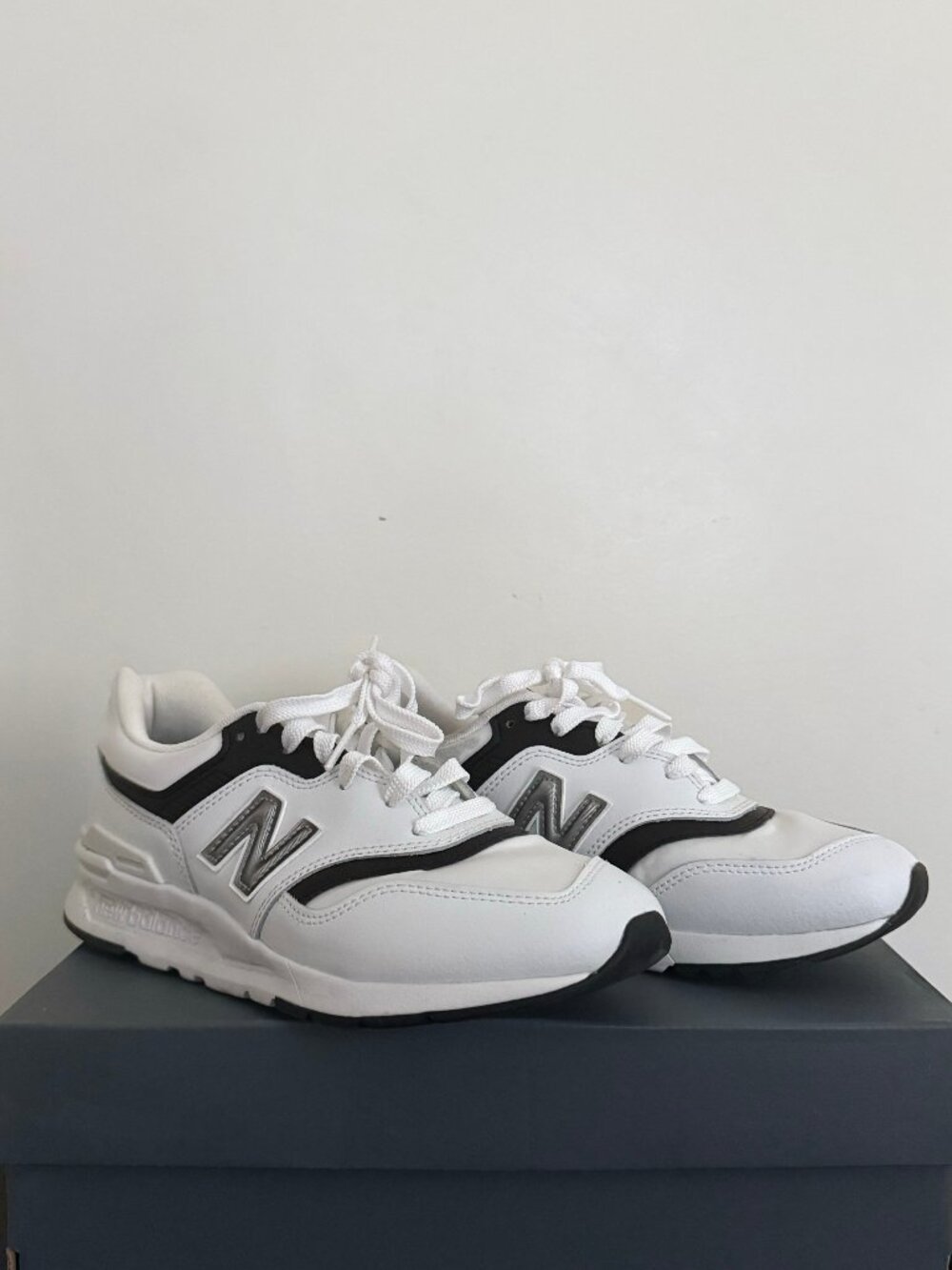 New Balance White and Black Women's Sneakers